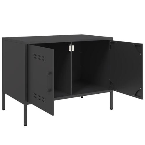 Tv-borde 2 stk. 68x39x50,5 cm stål sort