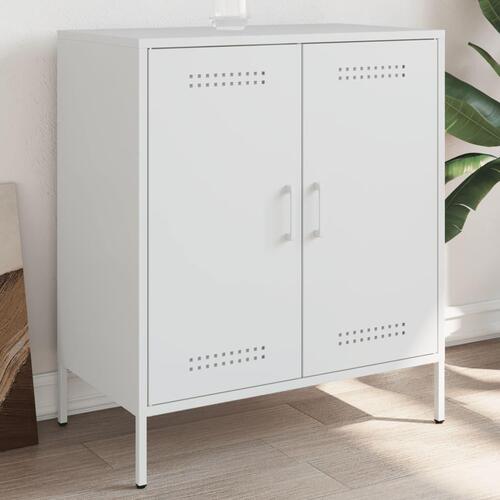 Skab 68x39x79 cm stål hvid