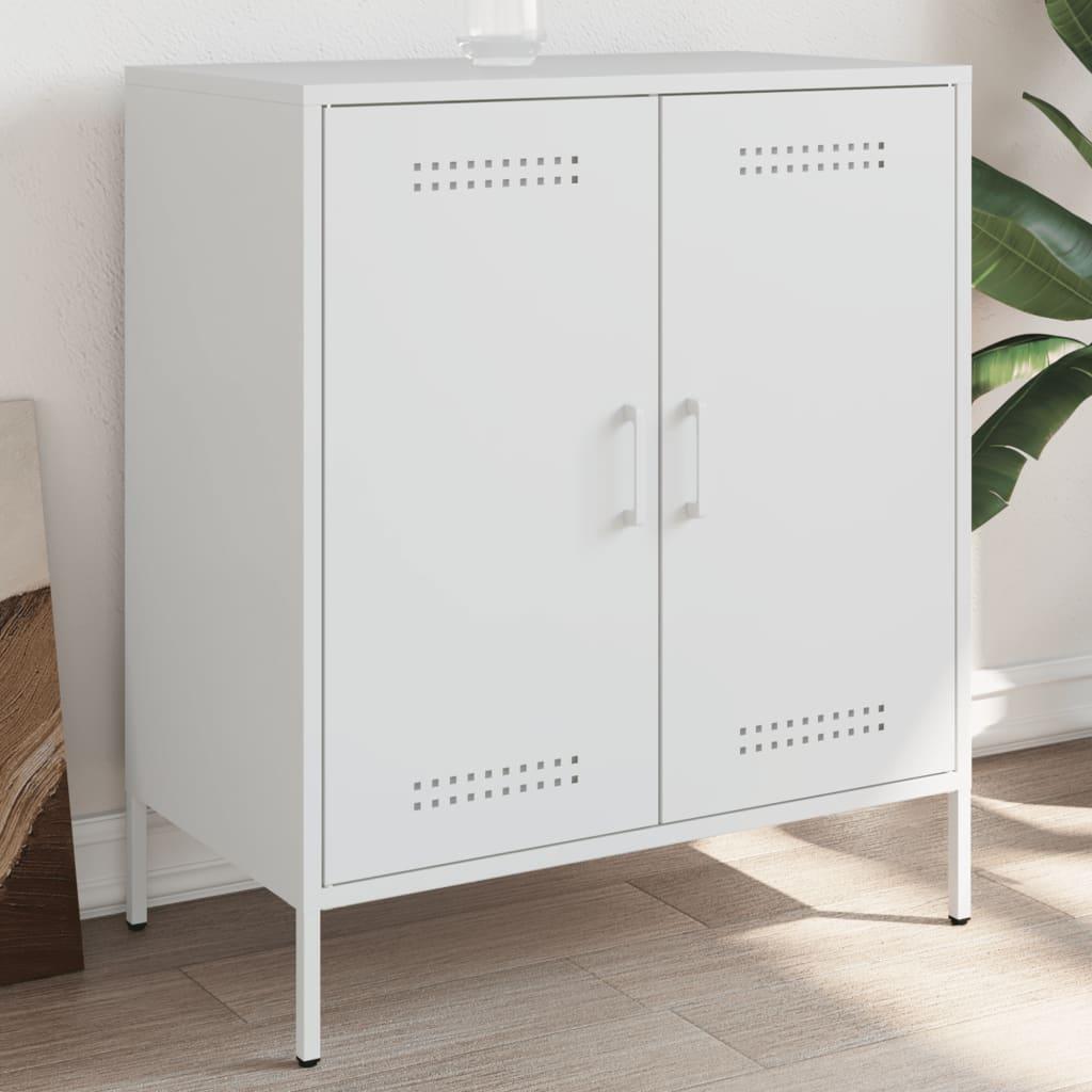 Skab 68x39x79 cm stål hvid