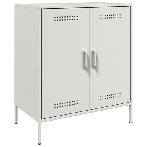 Skab 68x39x79 cm stål hvid