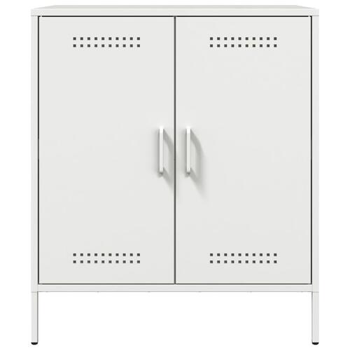 Skab 68x39x79 cm stål hvid