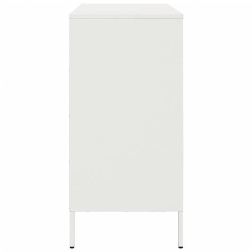 Skab 68x39x79 cm stål hvid