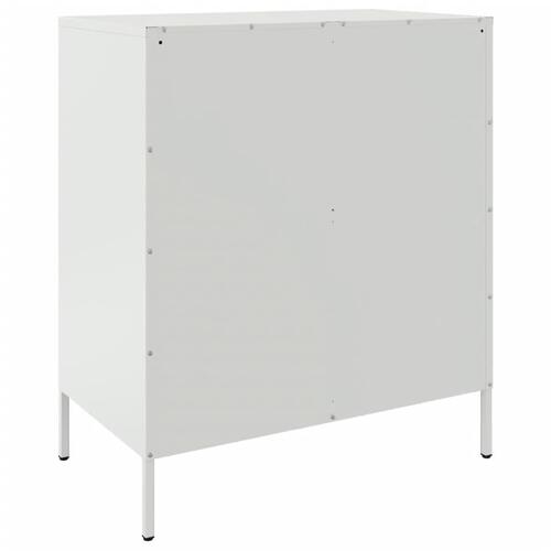 Skab 68x39x79 cm stål hvid