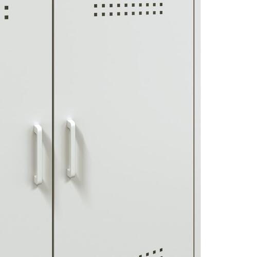 Skab 68x39x79 cm stål hvid