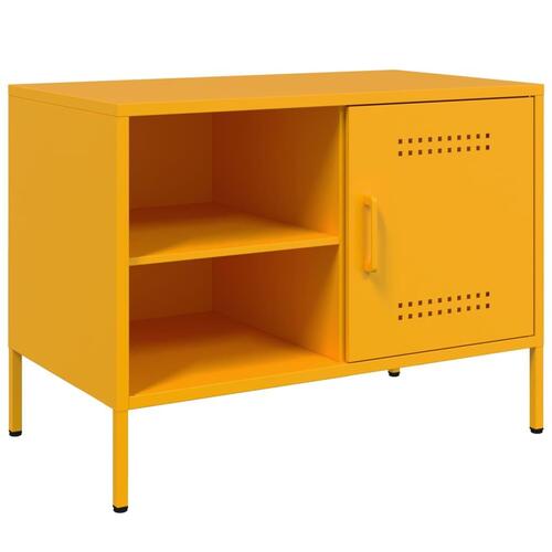 Tv-bord 68x39x50,5 cm stål sennepsgul