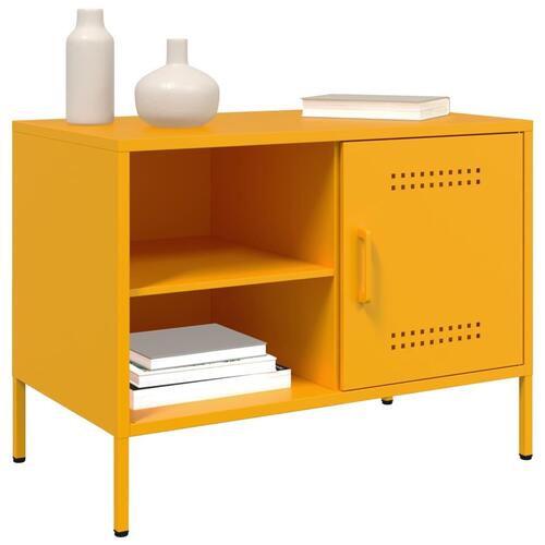 Tv-bord 68x39x50,5 cm stål sennepsgul