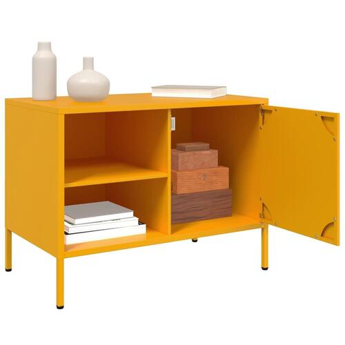 Tv-bord 68x39x50,5 cm stål sennepsgul