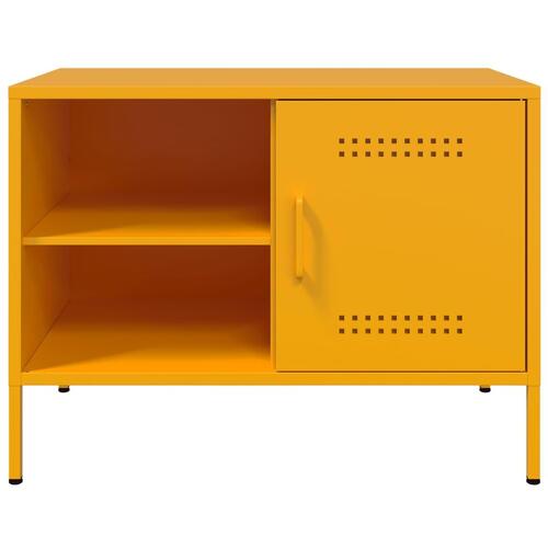 Tv-bord 68x39x50,5 cm stål sennepsgul