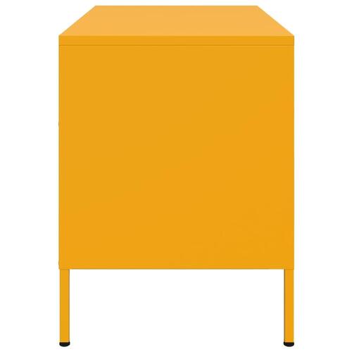 Tv-bord 68x39x50,5 cm stål sennepsgul