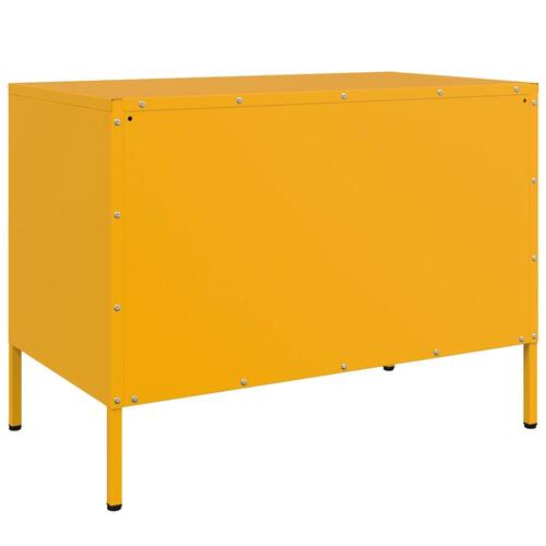 Tv-bord 68x39x50,5 cm stål sennepsgul