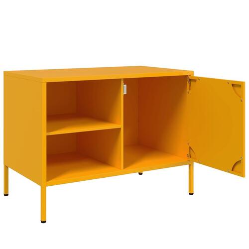 Tv-bord 68x39x50,5 cm stål sennepsgul
