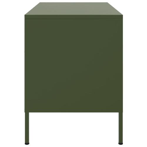 Tv-bord 68x39x50,5 cm stål olivengrøn