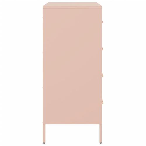 Skab 68x39x89 cm stål lyserød
