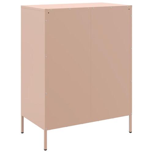 Skab 68x39x89 cm stål lyserød
