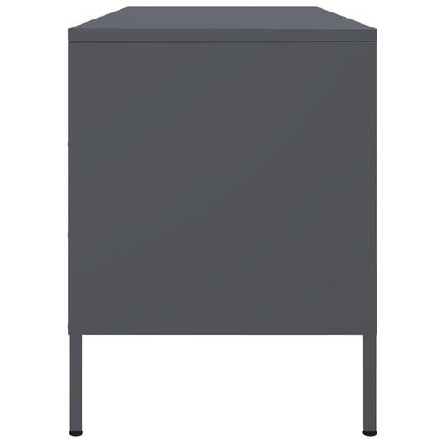 Tv-bord 100,5x39x50,5 cm stål antracitgrå
