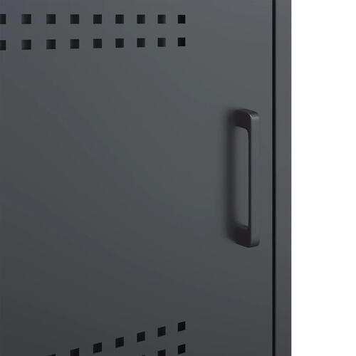 Tv-bord 100,5x39x50,5 cm stål antracitgrå