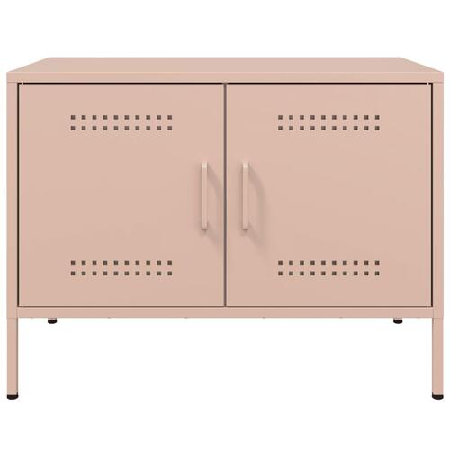 Tv-bord 68x39x50,5 cm stål lyserød