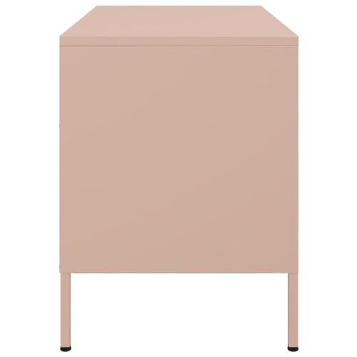 Tv-bord 68x39x50,5 cm stål lyserød
