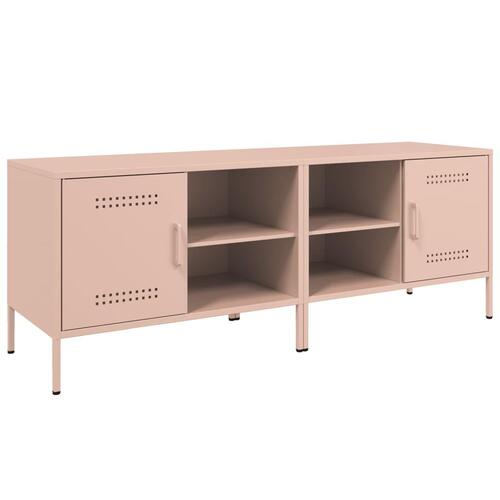 Tv-borde 2 stk. 68x39x50,5 cm stål lyserød
