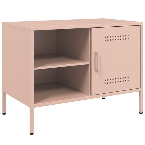 Tv-borde 2 stk. 68x39x50,5 cm stål lyserød