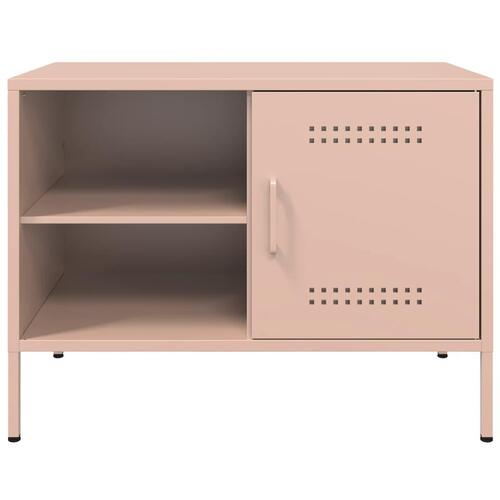 Tv-borde 2 stk. 68x39x50,5 cm stål lyserød