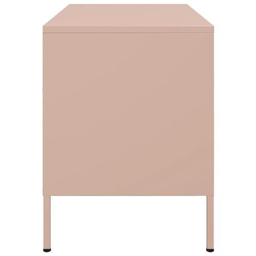 Tv-borde 2 stk. 68x39x50,5 cm stål lyserød