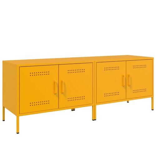 Tv-borde 2 stk. 68x39x50,5 cm stål sennepsgul