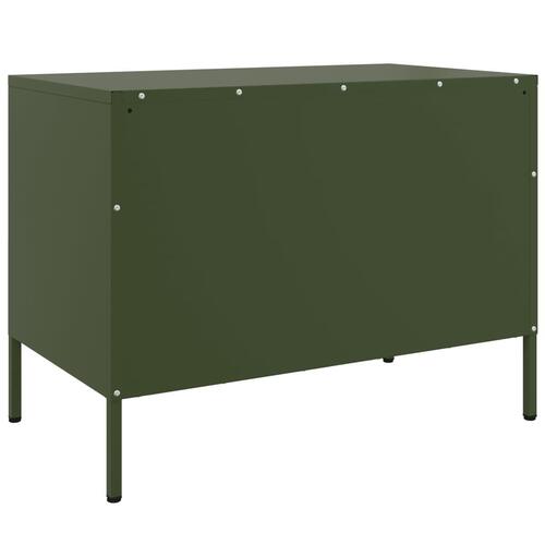 Tv-borde 2 stk. 68x39x50,5 cm stål olivengrøn