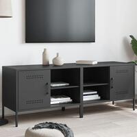 Tv-borde 2 stk. 68x39x50,5 cm stål sort