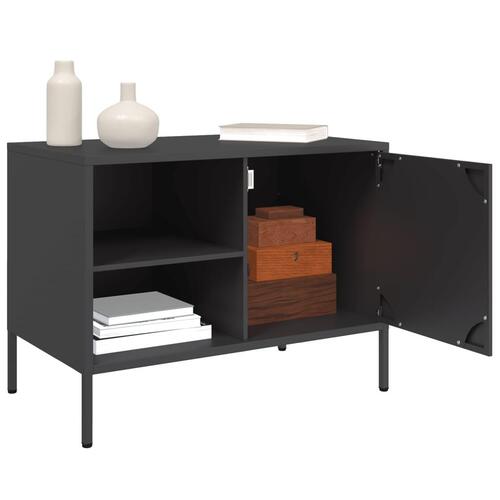 Tv-borde 2 stk. 68x39x50,5 cm stål sort