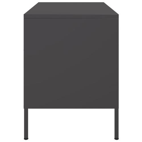 Tv-borde 2 stk. 68x39x50,5 cm stål sort