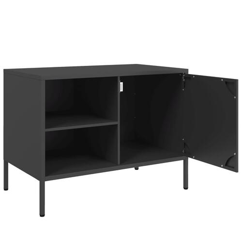 Tv-borde 2 stk. 68x39x50,5 cm stål sort