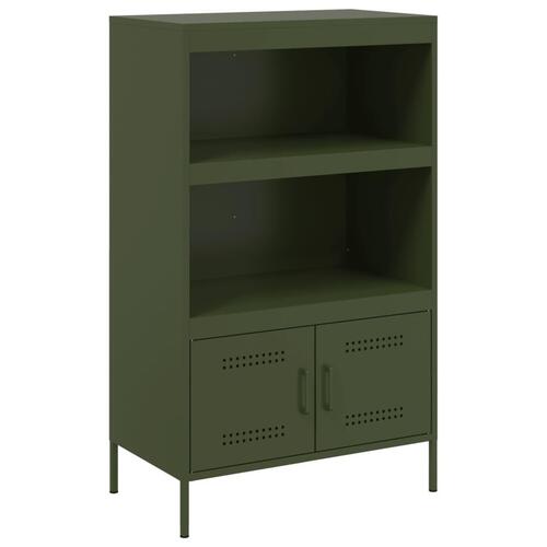 Højskab 68x39x113 cm stål olivengrøn