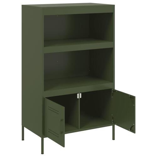 Højskab 68x39x113 cm stål olivengrøn