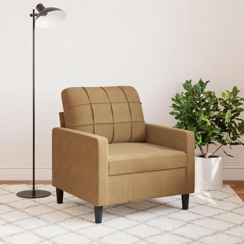 Lænestol 60 cm velour brun