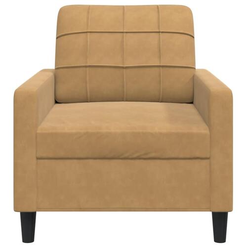 Lænestol 60 cm velour brun
