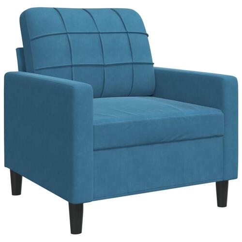 Lænestol 60 cm velour Blå