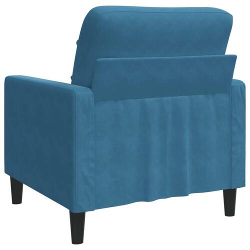 Lænestol 60 cm velour Blå