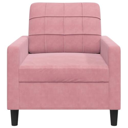 Lænestol 60 cm velour lyserød