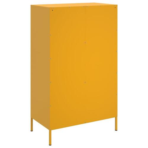 Højskab 68x39x113 cm stål sennepsgul