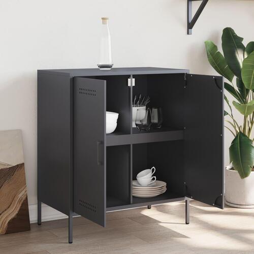 Skab 68x39x79 cm stål antracitgrå