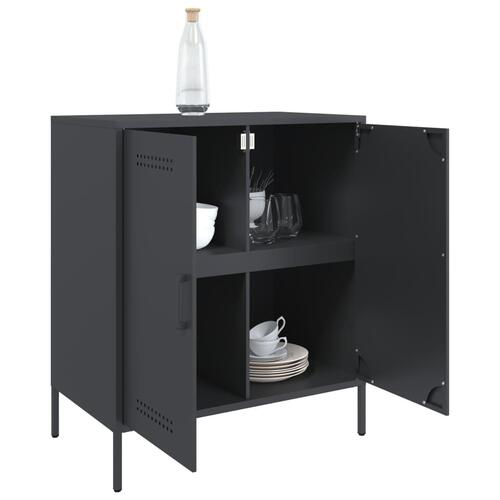 Skab 68x39x79 cm stål antracitgrå