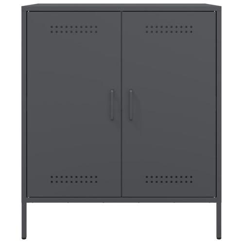 Skab 68x39x79 cm stål antracitgrå