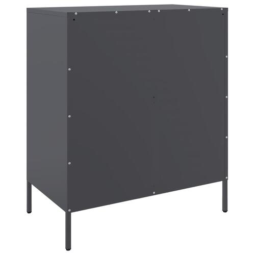Skab 68x39x79 cm stål antracitgrå
