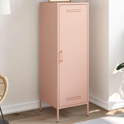 Skab 36x39x113 cm stål lyserød