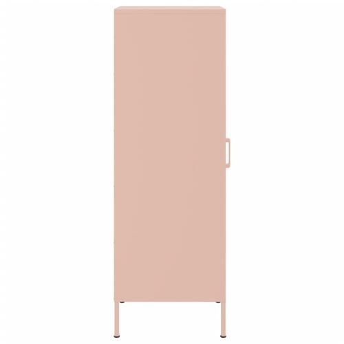 Skab 36x39x113 cm stål lyserød
