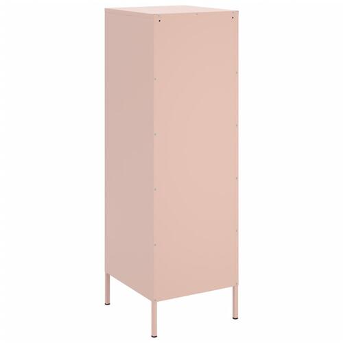 Skab 36x39x113 cm stål lyserød