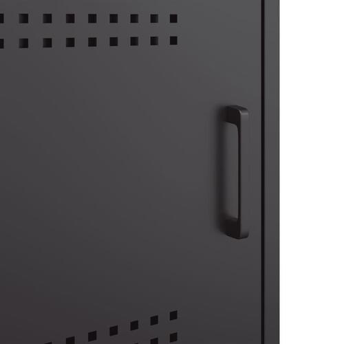 Tv-bord 100,5x39x50,5 cm stål sort