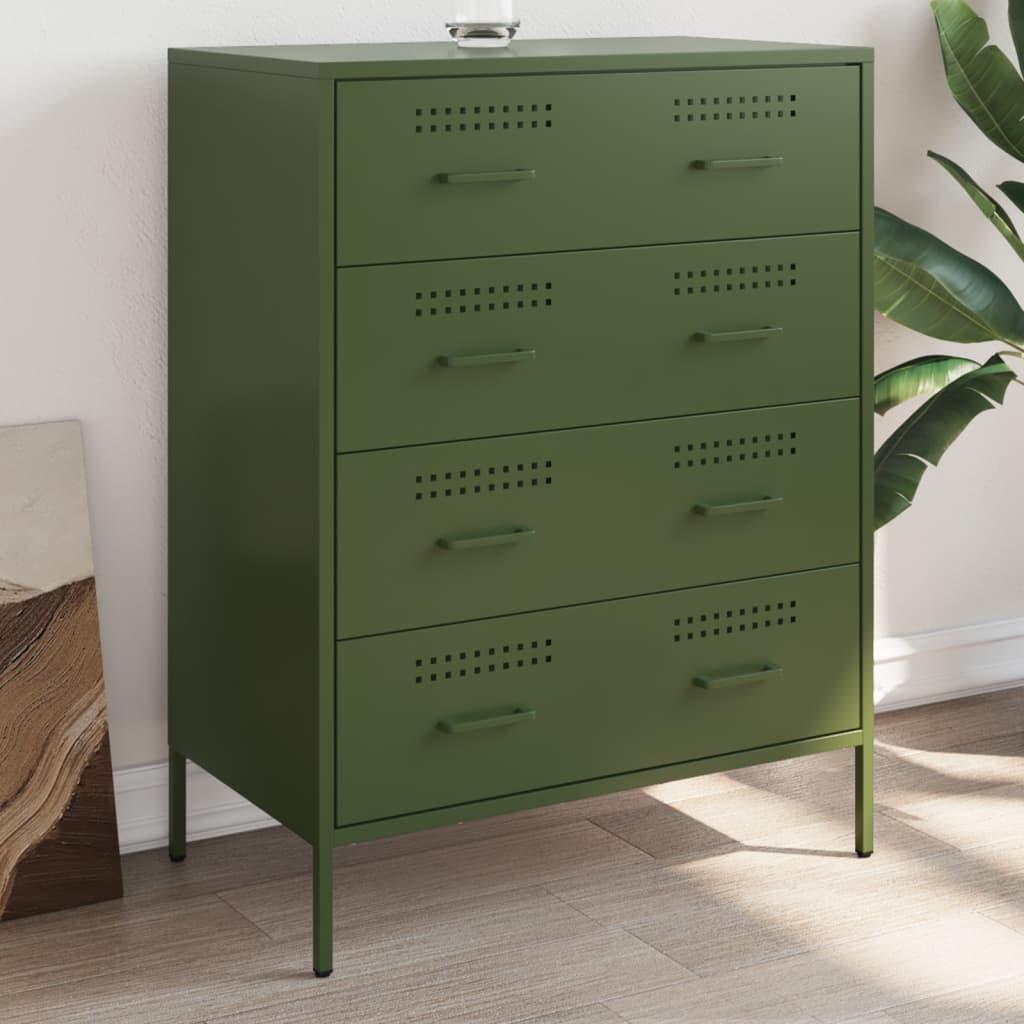 Skab 68x39x89 cm stål olivengrøn