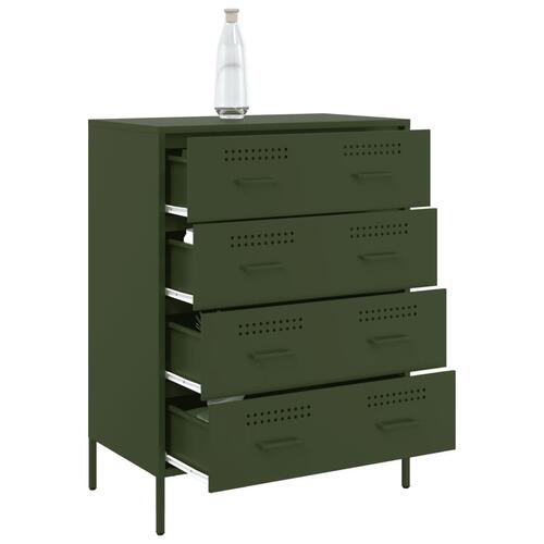 Skab 68x39x89 cm stål olivengrøn